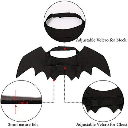 Pet Cat Bat Wings for Halloween Party Decoration, Puppy Collar Leads Cosplay Bat Costume,Cute Puppy Cat Dress up Accessories